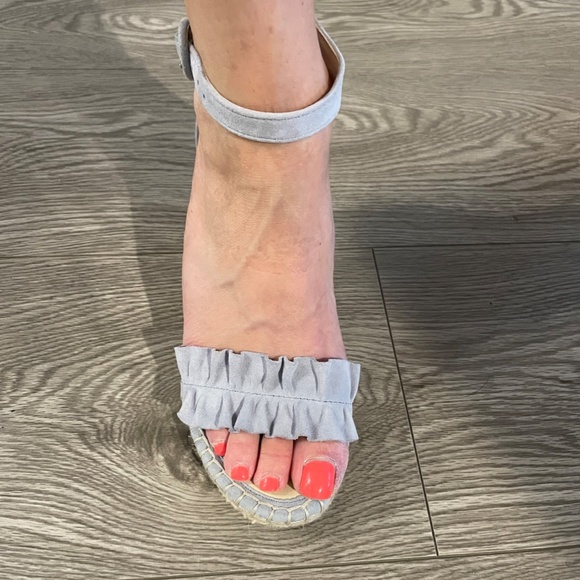 Marc Fisher Periwinkle Suede Wedge Sandals - Picture 3 of 3